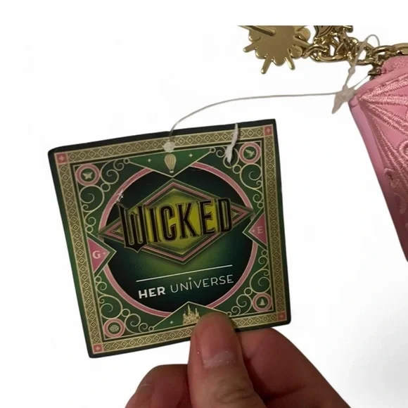 NEW Her Universe Wicked Glinda Pink Butterfly Zipper Wallet - Picture 2 of 5